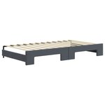 vidaXL Lit de jour avec gigogne sans matelas gris foncé 100x200 cm