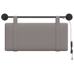 vidaXL Tête de lit suspendue Avec lumière LED Taupe Tissu
