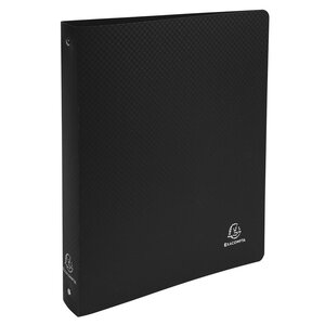 Classeur 4 anneaux 30 mm polypropylène Opaque A4 maxi Noir x 20 EXACOMPTA