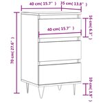 vidaXL Buffet sonoma gris 40x35x70 cm bois d'ingénierie