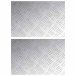 vidaXL Plaques à damier 2 Pièces Argent 60 x 40 cm Aluminium