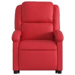 vidaXL Fauteuil inclinable de massage Rouge Similicuir