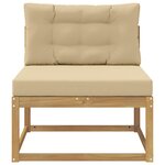 vidaXL Sofa de milieu extérieur Polyester Blanc