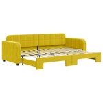 vidaXL Lit de jour avec lit gigogne jaune 80x200 cm velours