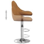 vidaXL Tabourets de bar lot de 2 marron velours
