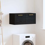 vidaXL Meuble mural Chêne noir 80 x 36.5 x 35 cm Bois d'ingénierie