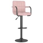 vidaXL Tabourets de bar lot de 2 rose velours