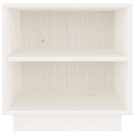 vidaXL Table de chevet Blanc 40x34x40 cm Bois de pin solide