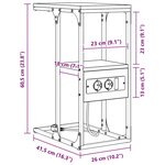 vidaXL Cabinet de chevet avec tiroir Chêne noir 41.5 x 26 x 60.5 cm