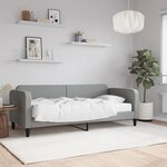 vidaXL Lit de jour avec matelas gris clair 80x200 cm tissu