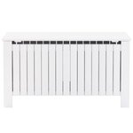 vidaXL Boîte de rangement avec couvercle RANA blanc bois massif de pin
