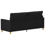 vidaXL Canapé Noir 196 x 81 x 87 5 cm Tissu
