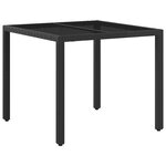 vidaXL Ensemble de repas extérieur 3 Pièces Noir 90 x 90 x 75 cm