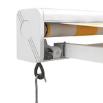 vidaXL Auvent rétractable jaune et blanc 4 5x3 m tissu et aluminium