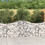 vidaXL Paniers à gabions arqués 4 Pièces 200x50x80/100 cm Fer galvanisé