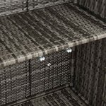 vidaXL Armoire de rangement avec étagère Gris 100 x 36 x 102 cm Rotin