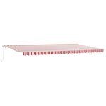 vidaXL Auvent Rétractable Rouge et Blanc 600 × 350 cm