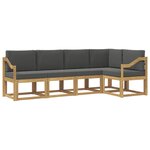 vidaXL Ensemble de canapés d'extérieur 5 pc Blanc et anthracite