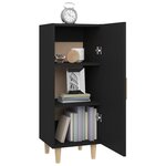 vidaXL Buffet Noir 34 5x34x90 cm Bois d'ingénierie