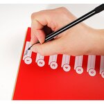 EXACOMPTA Intercalaire en polypropylène, format A4, 12 positions assortis pastel