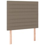 vidaXL Sommier à lattes de lit avec matelas Taupe 90x190 cm Tissu