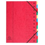 Trieur Harmonika Fenêtres Imprimées Véritable Carte Lustrée 12 Compartiments - Couleurs Assorties - X 6 - Exacompta