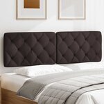 vidaXL Coussin de tête de lit marron foncé 160 cm tissu