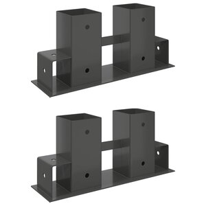 vidaXL Aide à l'empilement de bois de chauffage 2 pièces Anthracite