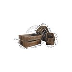 Caisse en bois vieilli (lot de 3)