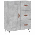 vidaXL Buffet haut Gris béton 69 5x34x180 cm Bois d'ingénierie