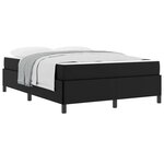 vidaXL Cadre de lit avec matelas Noir 140 x 190 cm tissu