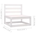 vidaXL Canapé 4 places de jardin avec coussins Bois de pin massif