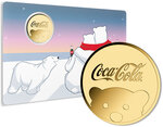 Monnaie COCA COLA POLAR BEAR 1/1000 Oz Medaille Or (PRÉCOMMANDE)