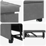 vidaXL Canapé-Lit Gris foncé 67 x 194 x 82 cm