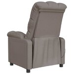 vidaXL Fauteuil de massage Taupe Tissu