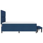 vidaXL Lit à ressorts avec matelas Bleu 140 x 190 cm tissu