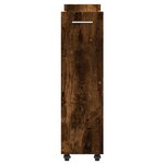 vidaXL Armoire avec roues chêne fumé 60x22x79 cm bois d'ingénierie