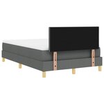 vidaXL Lit à ressorts indépendants avec matelas gris foncé 120x190 cm tissu