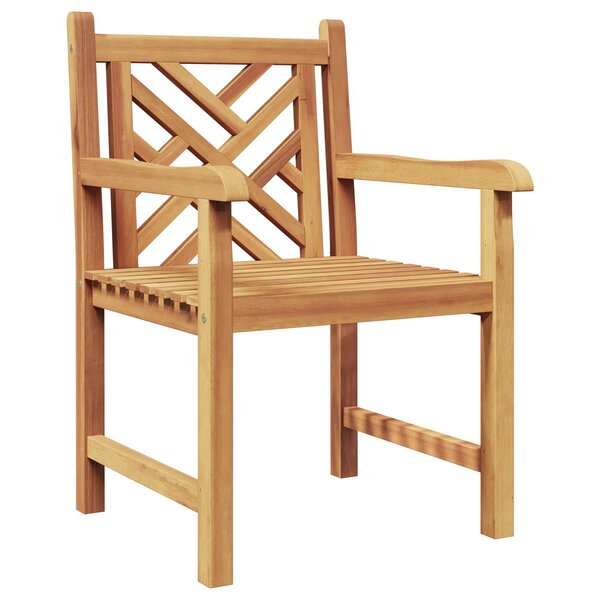 vidaXL Chaise de jardin 2 pc Bois de teck massif