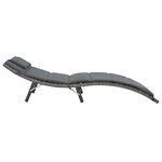 vidaXL Salon de jardin pliable 3 Pièces Résine tressée Gris