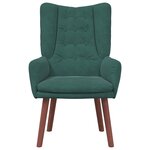 Fauteuil relaxant vidaXL en velours vert foncé