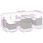 vidaXL Salon de jardin 8 Pièces avec coussins noir résine tressée