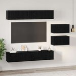 vidaXL Ensemble meuble TV 6 Pièces Chêne noir 80 x 30 x 30 cm