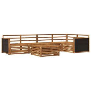 vidaXL Ensemble de canapés d'extérieur 6 pc Naturel