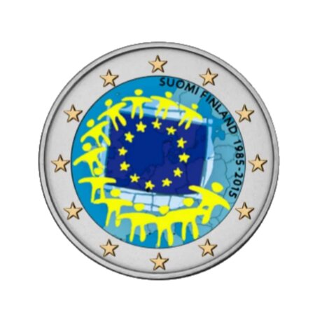 Pièce commémorative 2 euros - Finlande 2015 - 30ème anniversaire du drapeau de l'Union Européenne