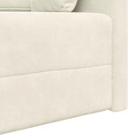 vidaXL Canapé-lit au sol Crème 213 x 70 x 77 cm Velours