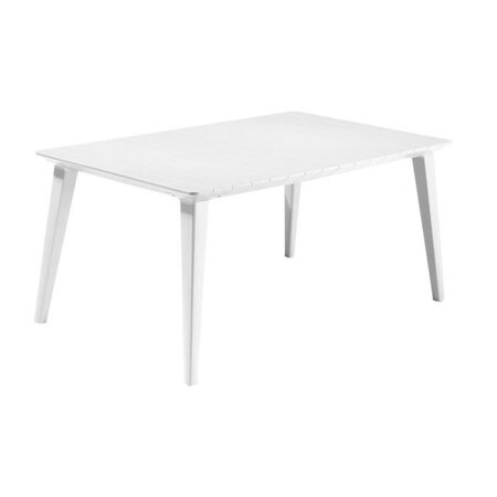 ALLIBERT JARDIN Table Lima 160 6 personnes - Design contemporain - Blanc