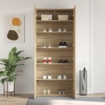 vidaXL Meuble à chaussures Chêne Sonoma 80x35 5x180 cm Bois d'ingénierie