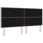 vidaXL Tête de Lit LED Design Lignes Taupe 200 cm Tissu
