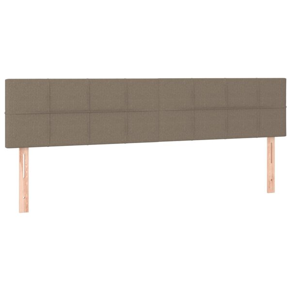 vidaXL Têtes de lit 2 Pièces Taupe 90x5x78/88 cm Tissu